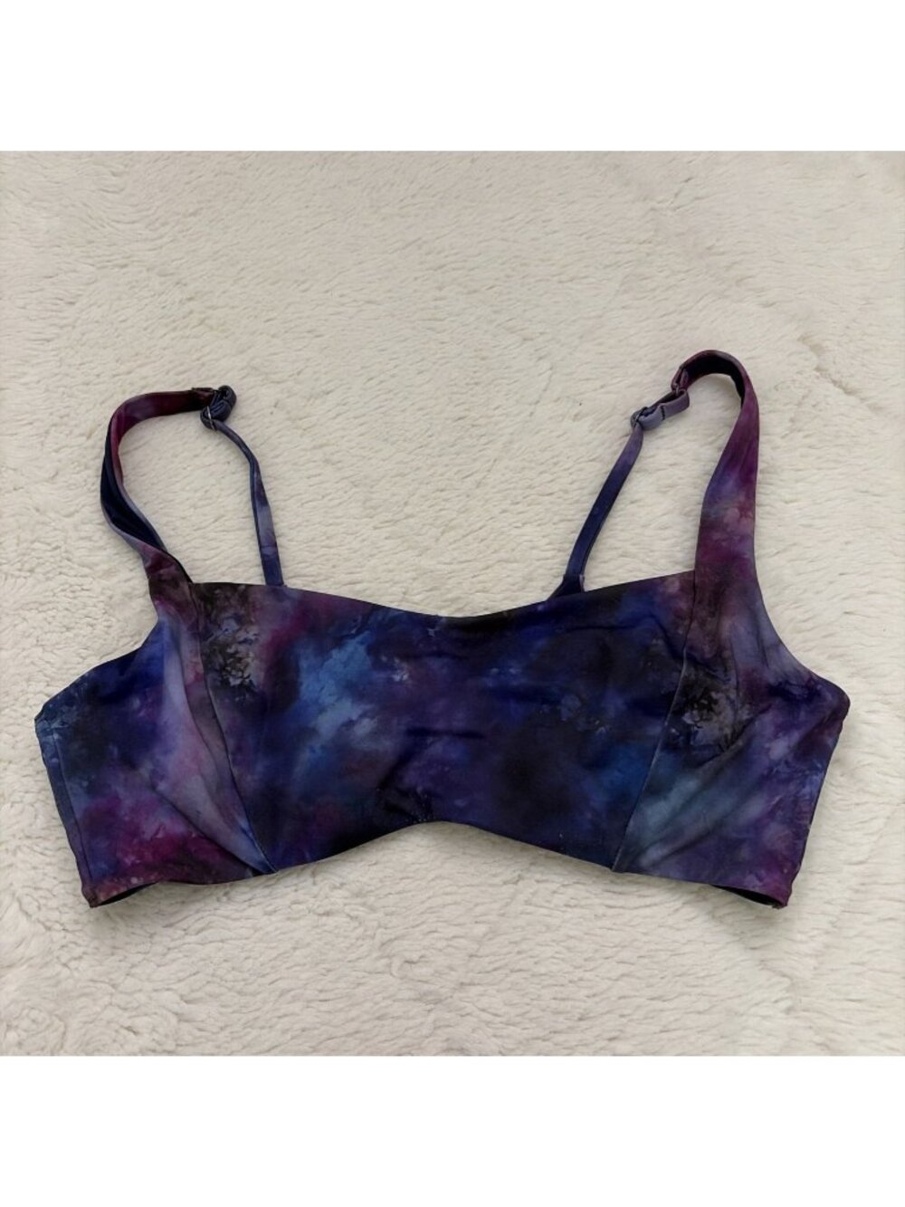 Athleta Womens 34 B C Adjustable Bra Cosmic Print Adjustable Straps